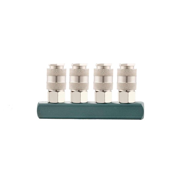 Multi-line quick connector straight 3-way