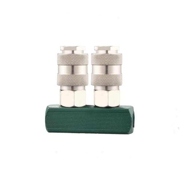 Multi-pipe quick connector straight 2-way
